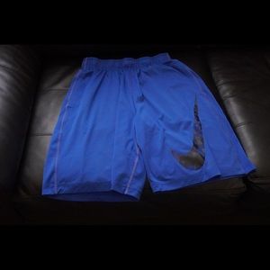 Blue Nike gym shorts
